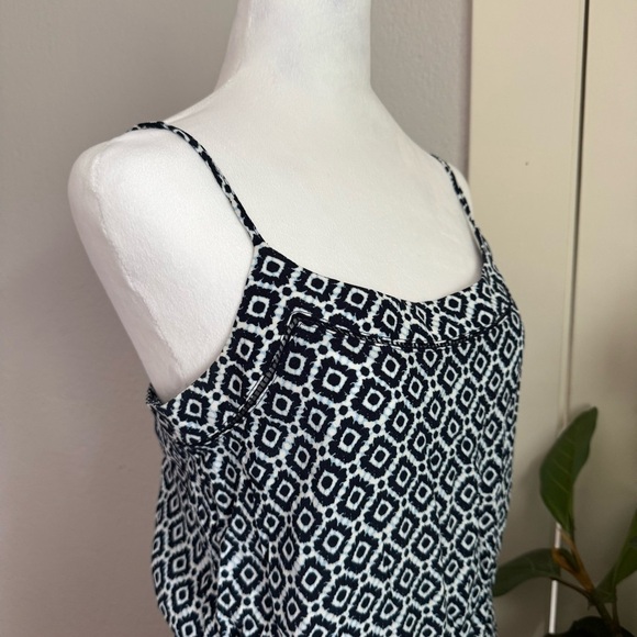 LOFT White and Blue Jumpsuit with Spaghetti Straps - Picture 3 of 8